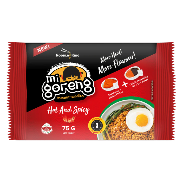 MI GORENG HOT AND SPICY NOODLES 75GM