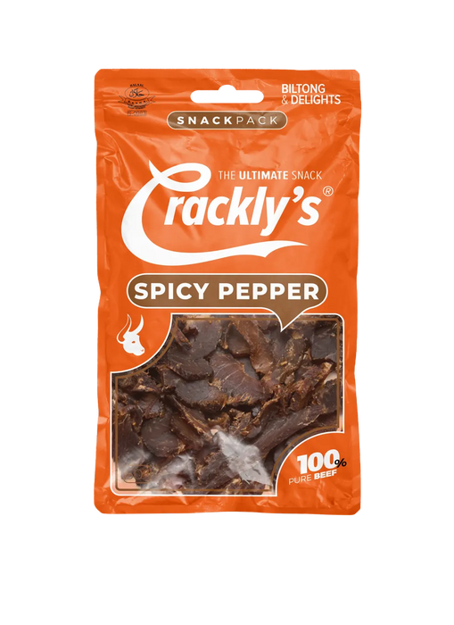 CRACKLY'S SPICY PEPPER BILTONG 50GM