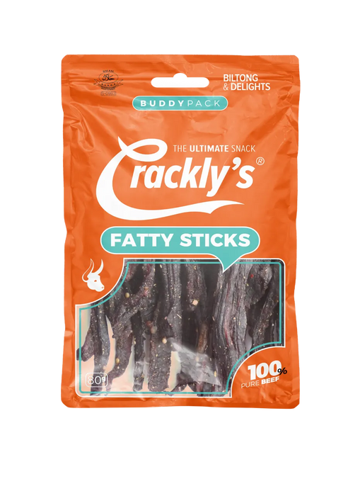 CRACKLY'S FATTY STICKS BILTONG 60GM