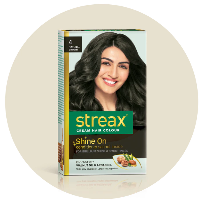 STREAX CREAM HAIR COLOUR NATURAL BROWN