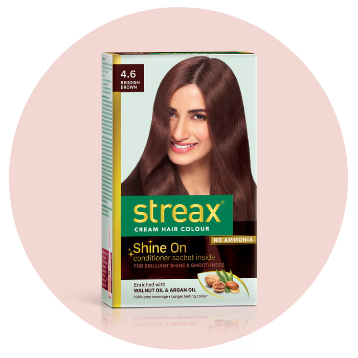 STREAX CREAM HAIR COLOUR REDDISH BROWN