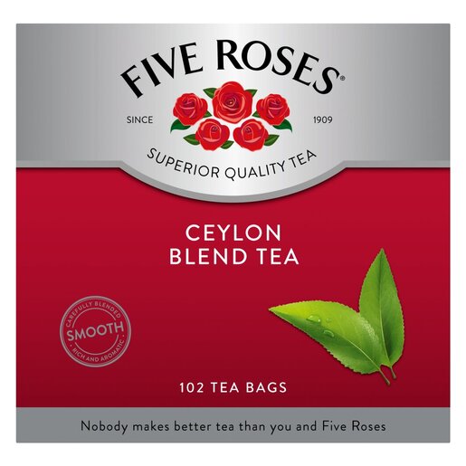 5 ROSES TEA BAGS 250GM